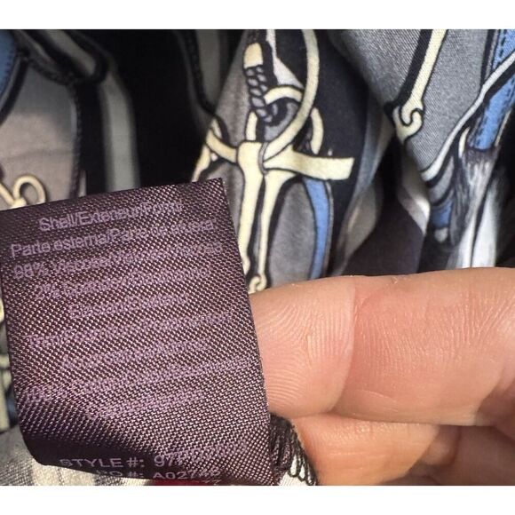 Hale Bob Multi Color Feather V-Neck Blouse Designer Sz Large - Picture 5 of 5